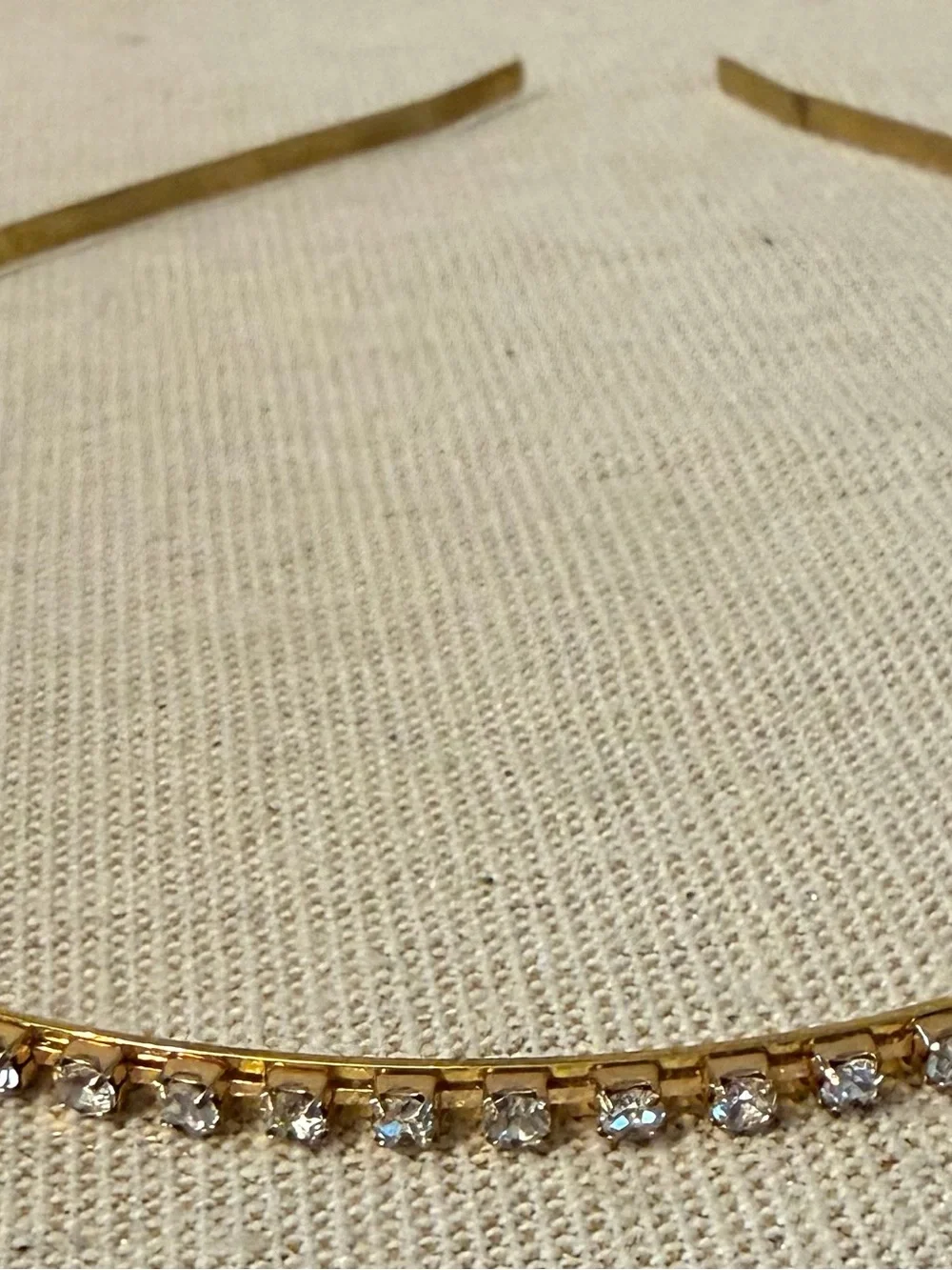 Pearl and Gold Crystal Headband Set